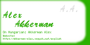 alex akkerman business card